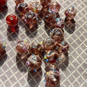 31 Bohemian, Vintage Glass Beads, Hand Crafted, Multi Colors, From Europe.